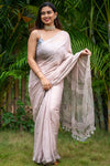 Dear Divine Silver Tissue Silk Saree