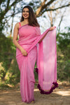 Cherry Blossom Purple Saree