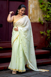 Pista Whisper Sequin Cotton Saree