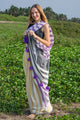 Amethyst Aura Stripe Saree