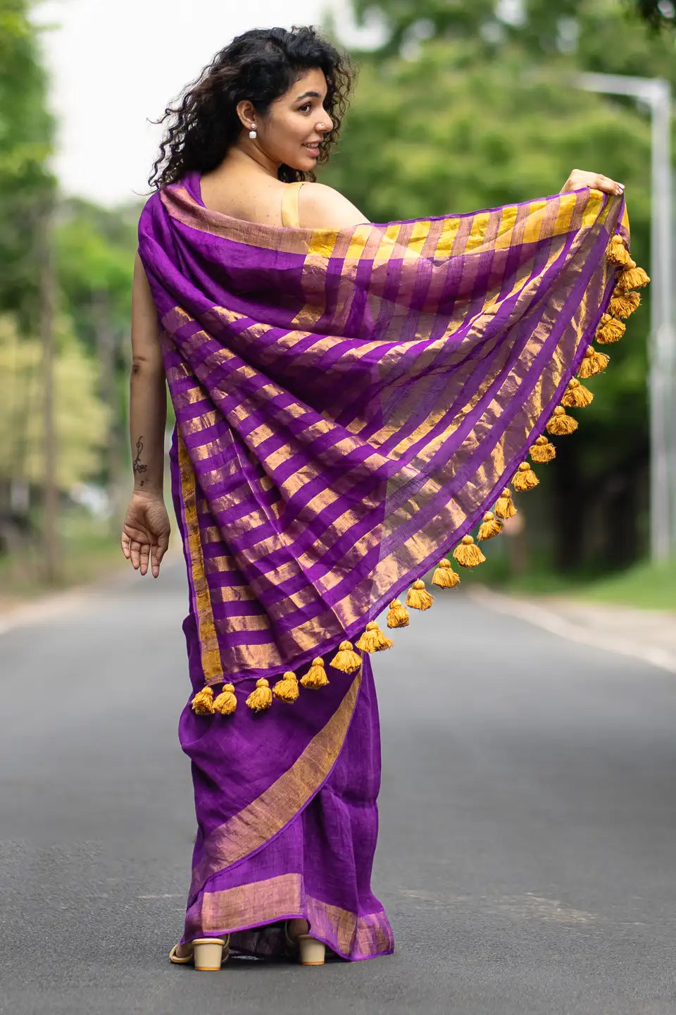 Miyako Linen Saree