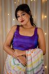 Purple Pancy Sleeveless Blouse