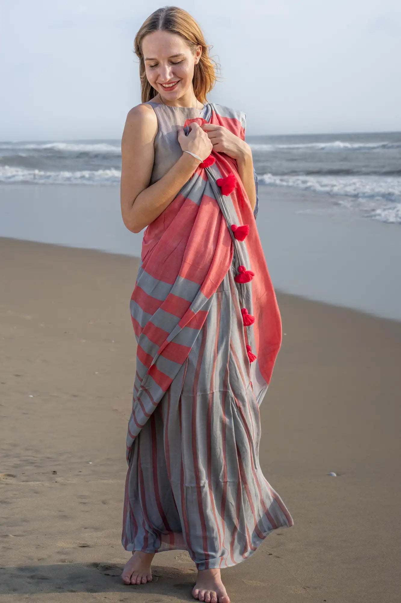 Luminous Linings Stripe Saree