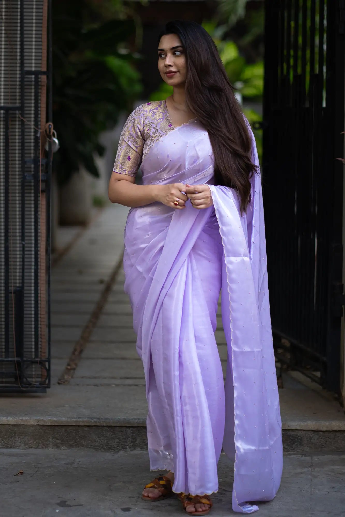 Lavender-Glazy-Organza-Saree-I-Love-Sarees