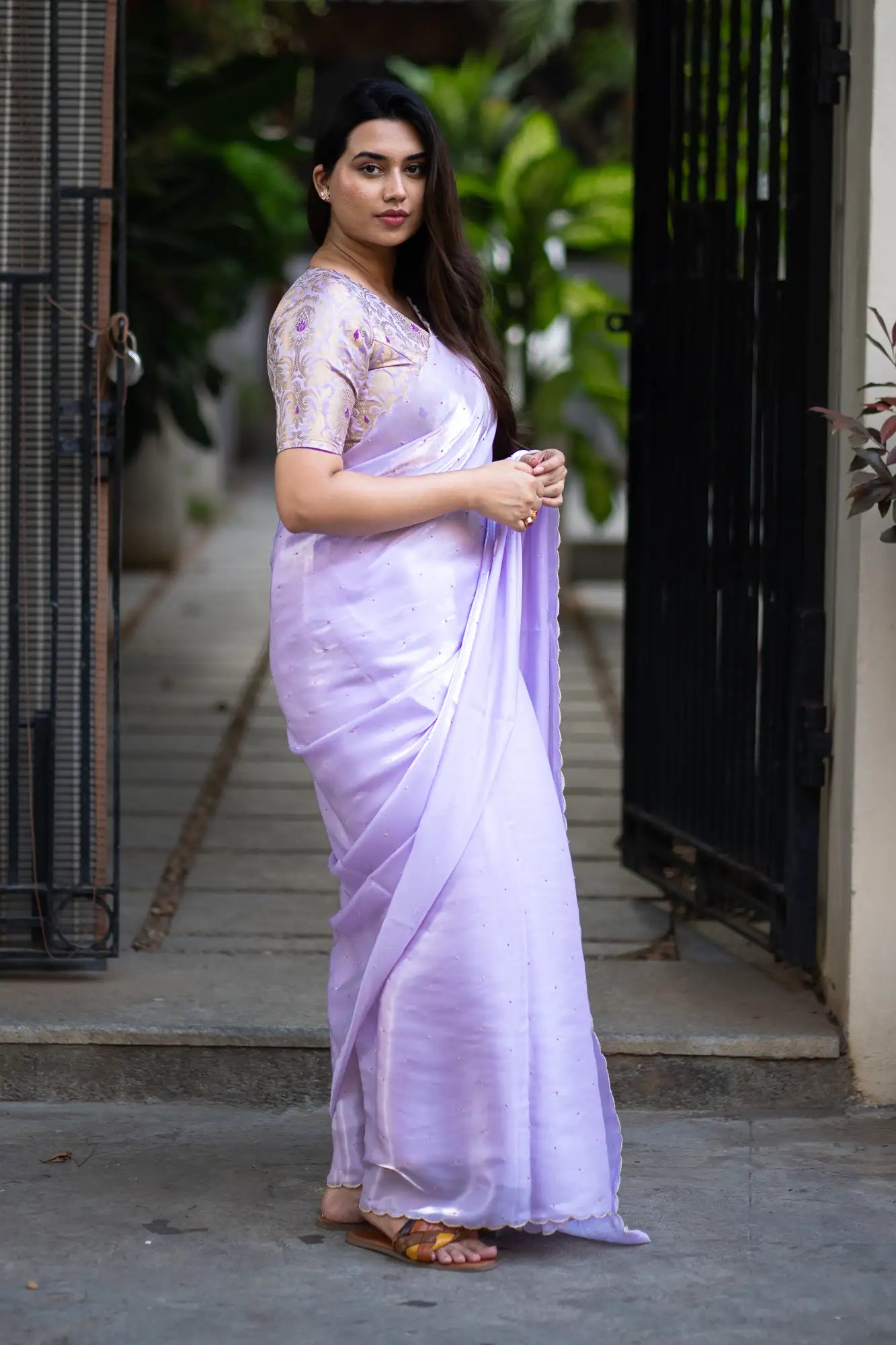 Lavender-Glazy-Organza-Saree-I-Love-Sarees