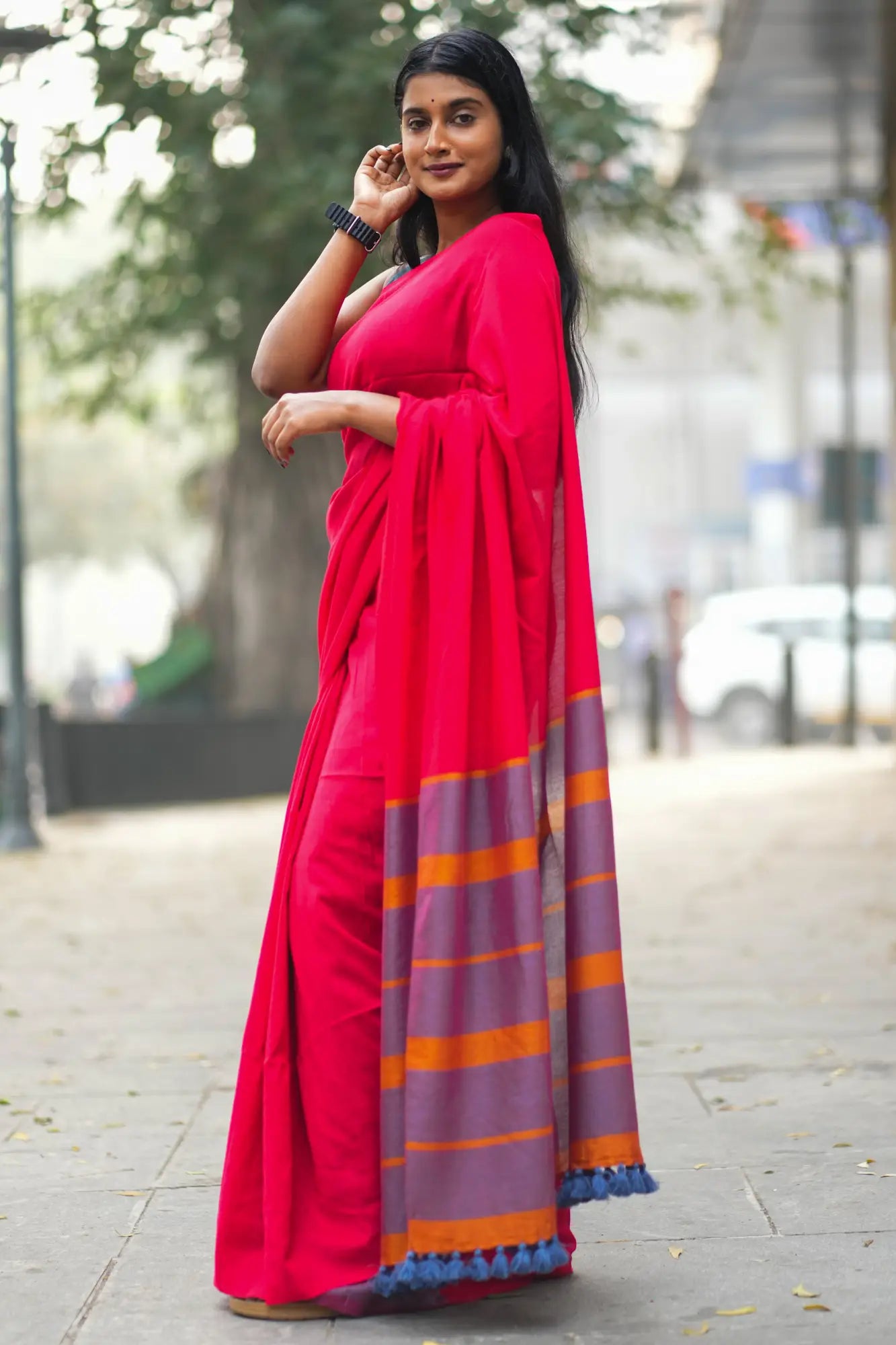 Sweet Ecstasy Acrylic Cotton Saree