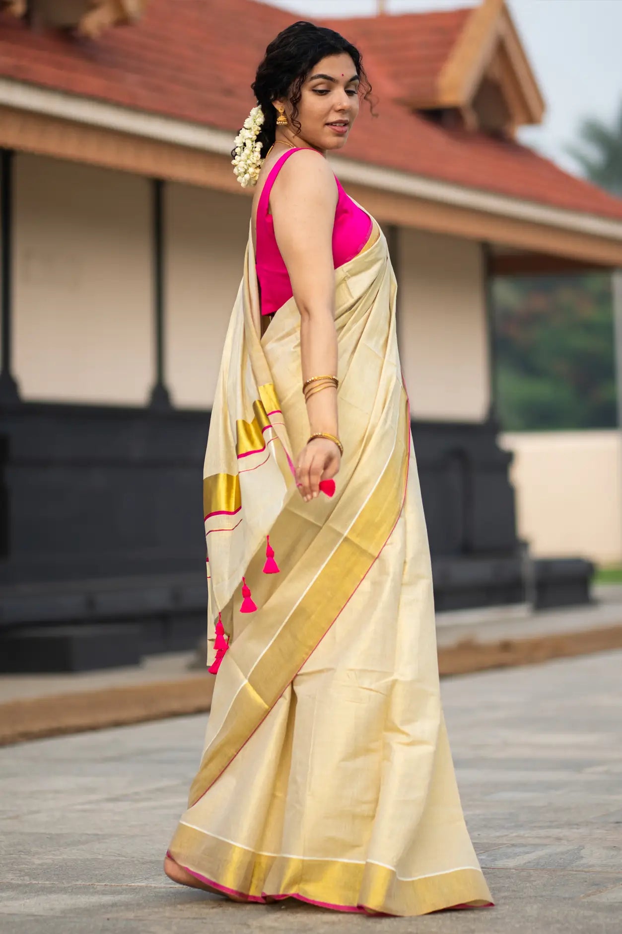 Seemanthini Kerala Kasavu Saree