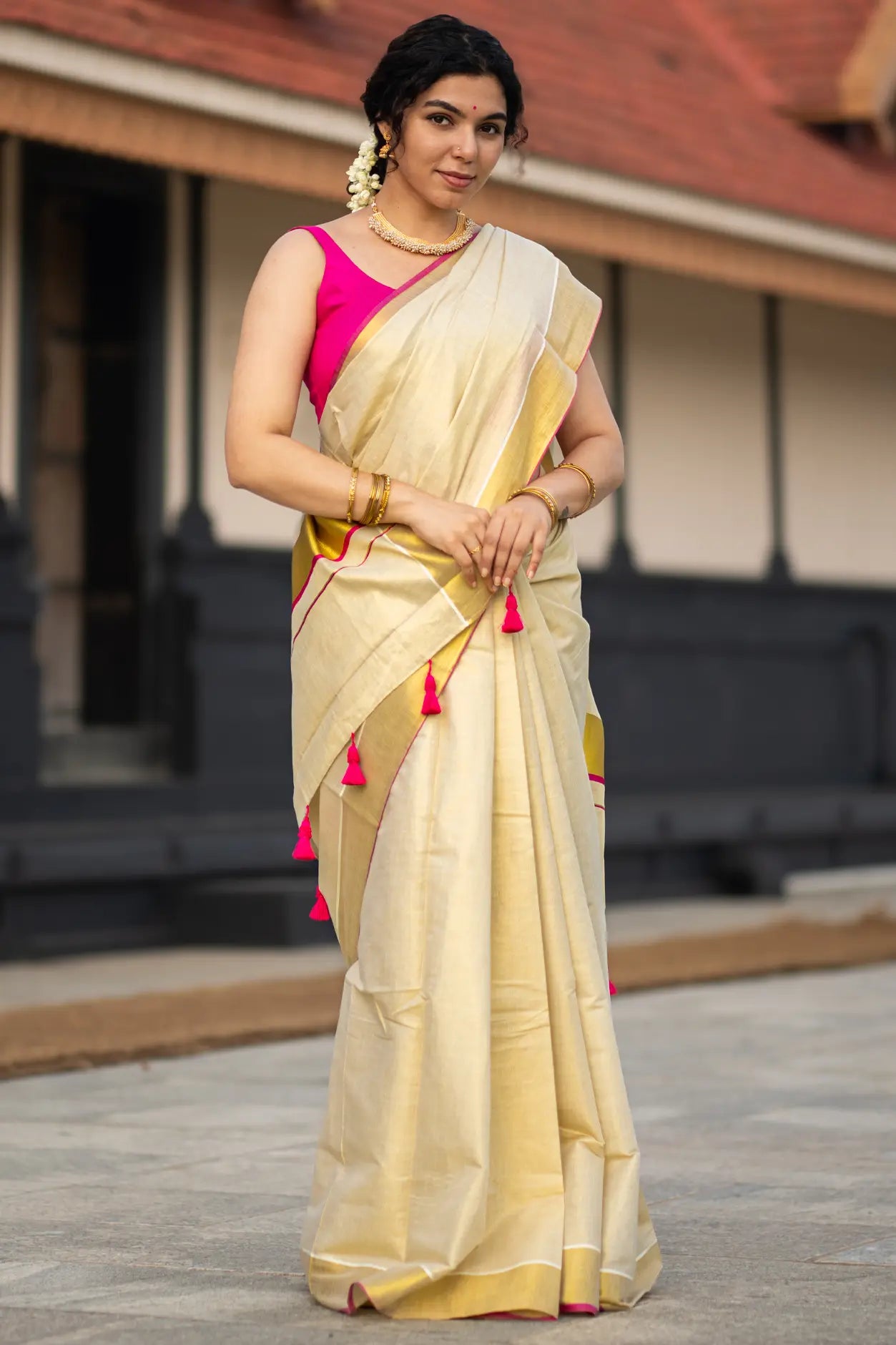 Seemanthini Kerala Kasavu Saree