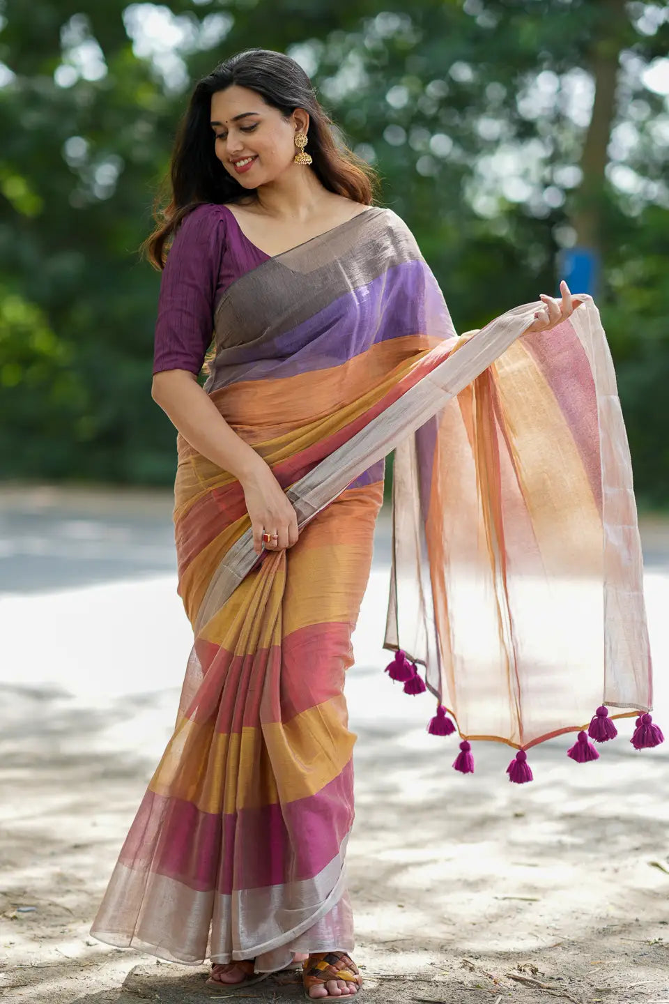 Shaivi Cotton Tissue Saree