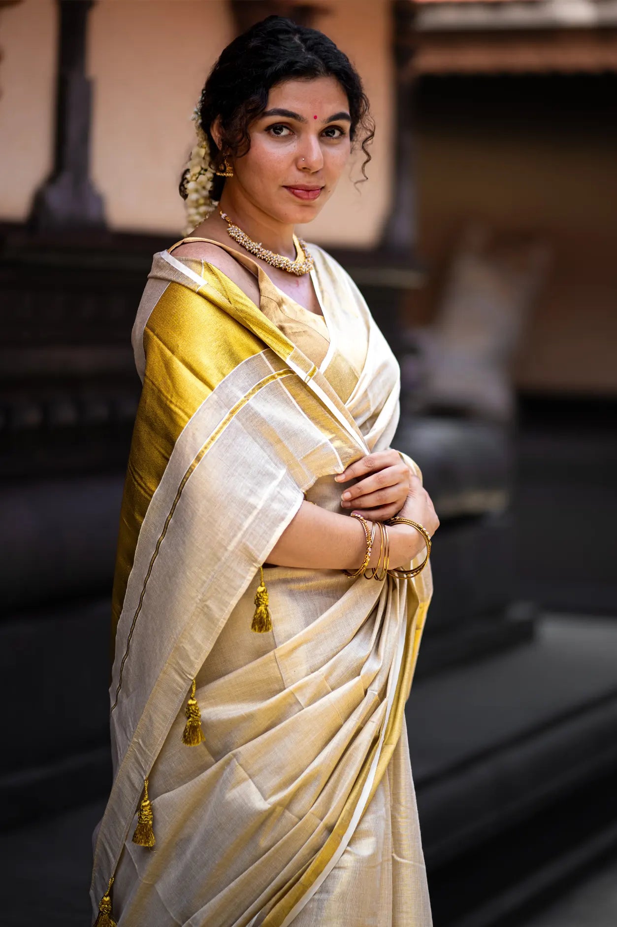 Sumukhi Kerala Kasavu Saree