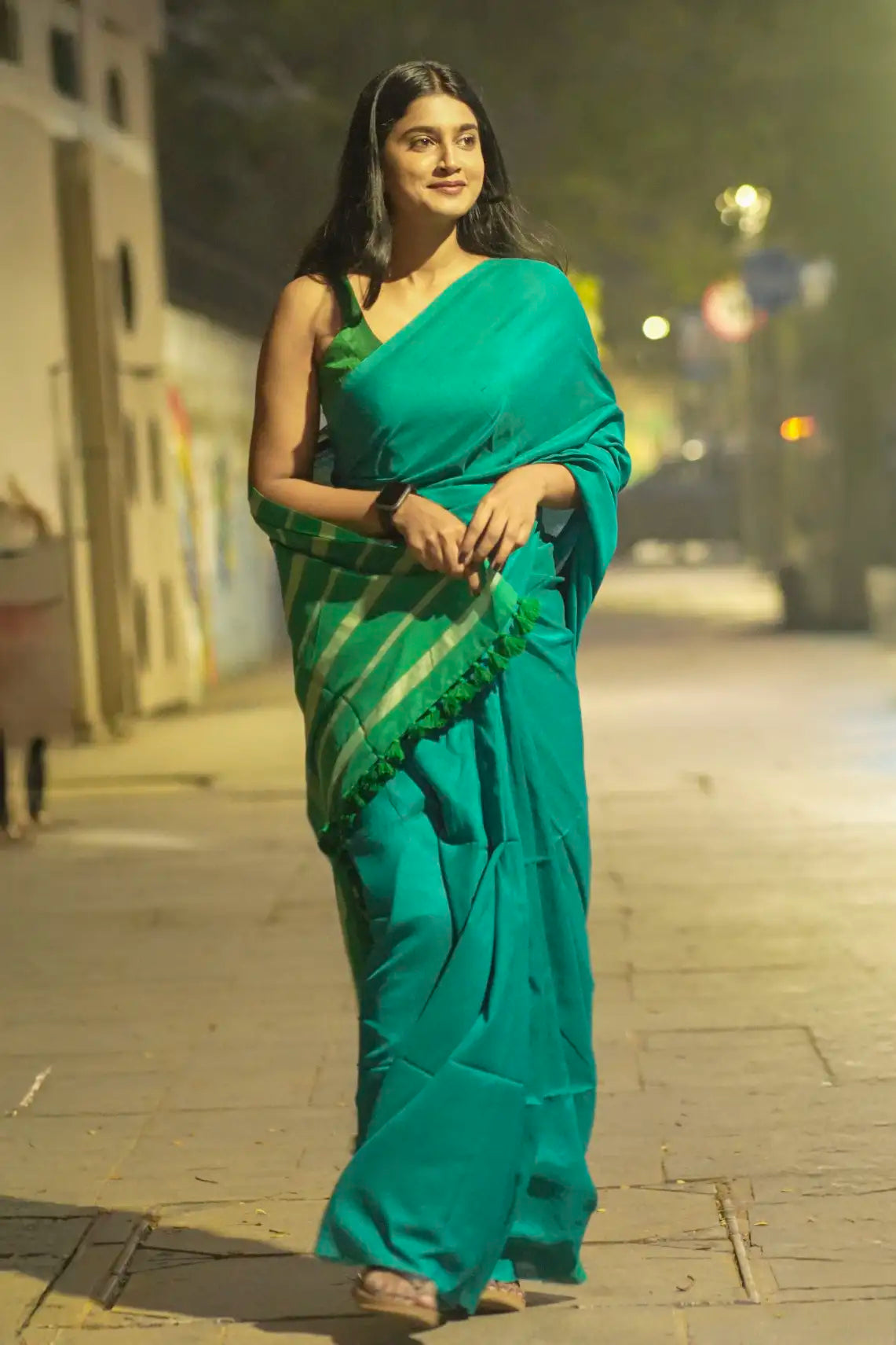 Larry's Love Acrylic Cotton Saree