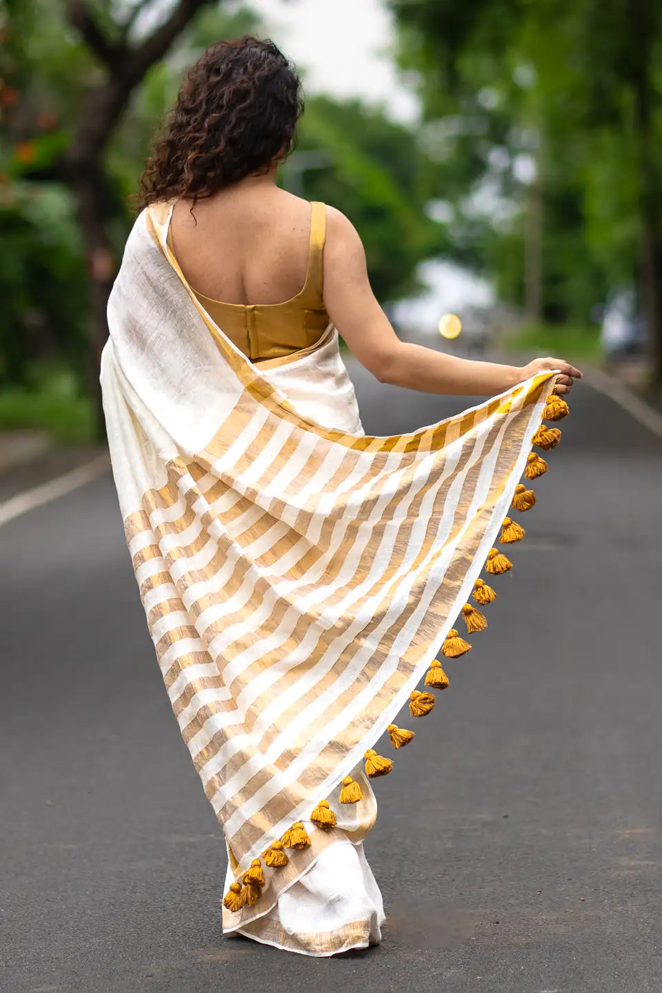 Duchess Catherine Linen Saree