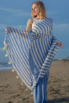 Midnight Mirage Stripe Saree