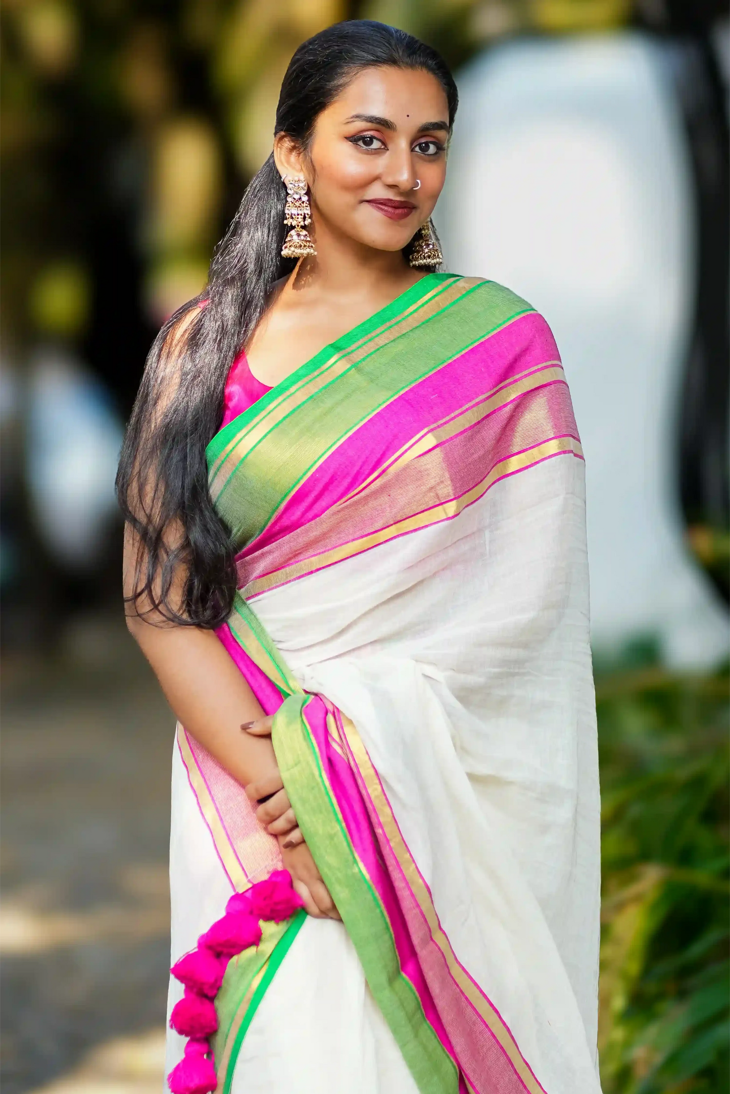 Vibrant Varnam Cotton Zari Saree