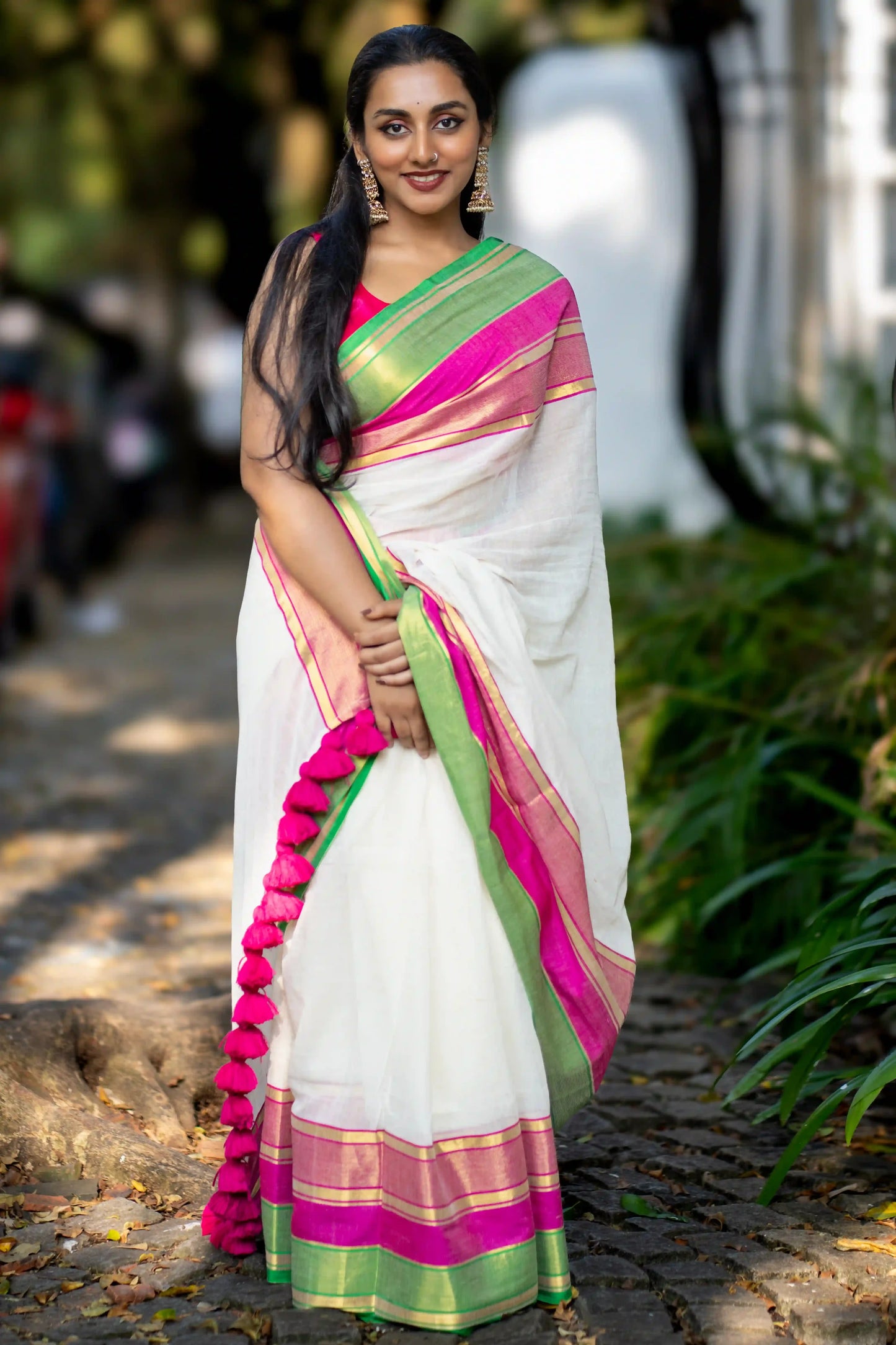 Vibrant Varnam Cotton Zari Saree