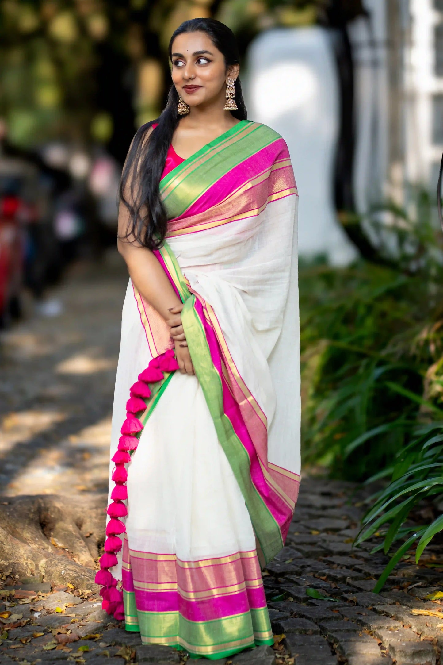 Vibrant Varnam Cotton Zari Saree