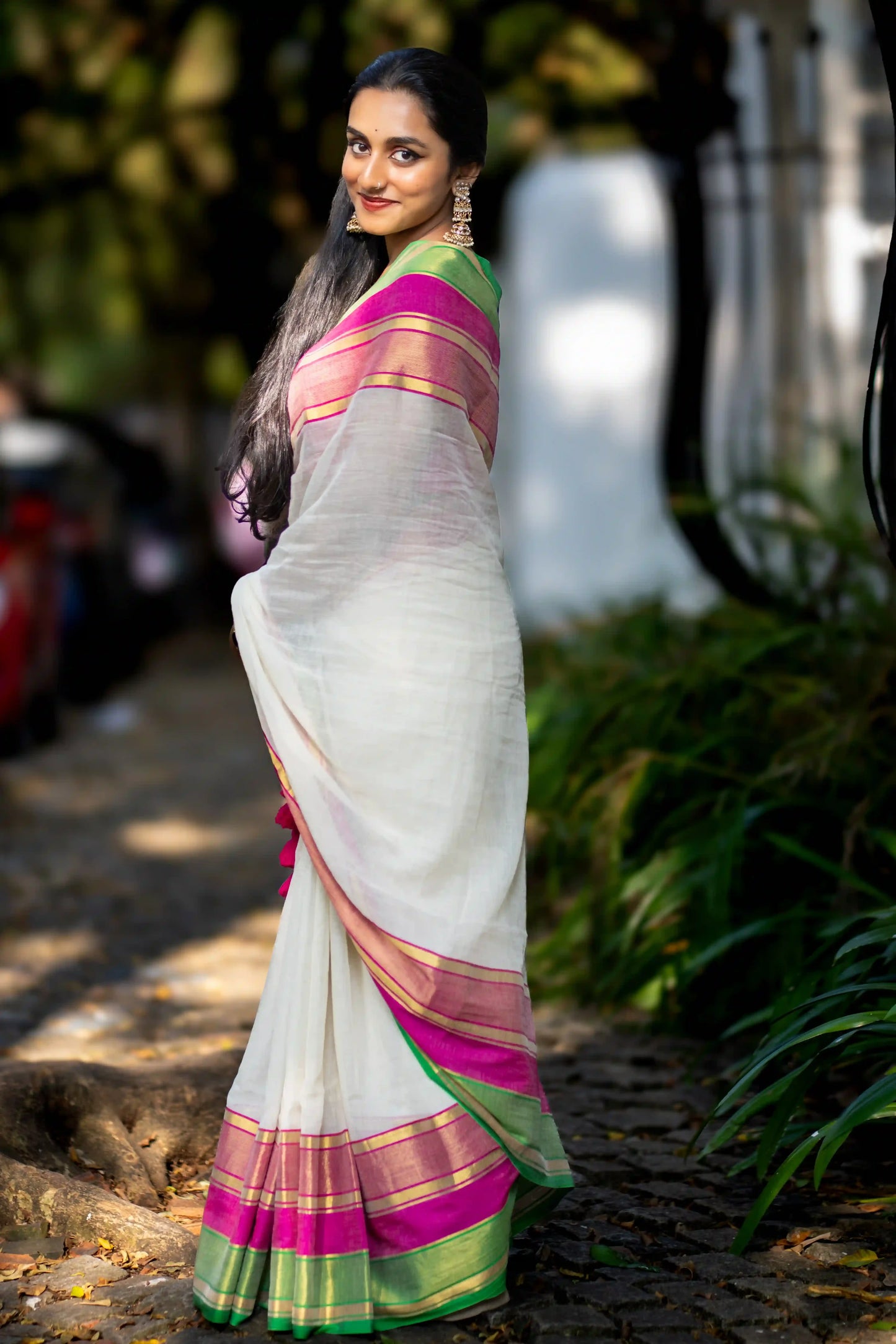 Vibrant Varnam Cotton Zari Saree