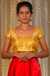 Golden Hour Banarasi Cap Sleeve Blouse