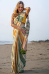 Champagne Charisma Stripe Saree