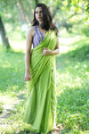 Garden of words Lime Green Saree