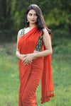 Neon Lights Spicy Orange Saree