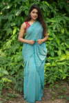 Sea Coral Turquoise saree