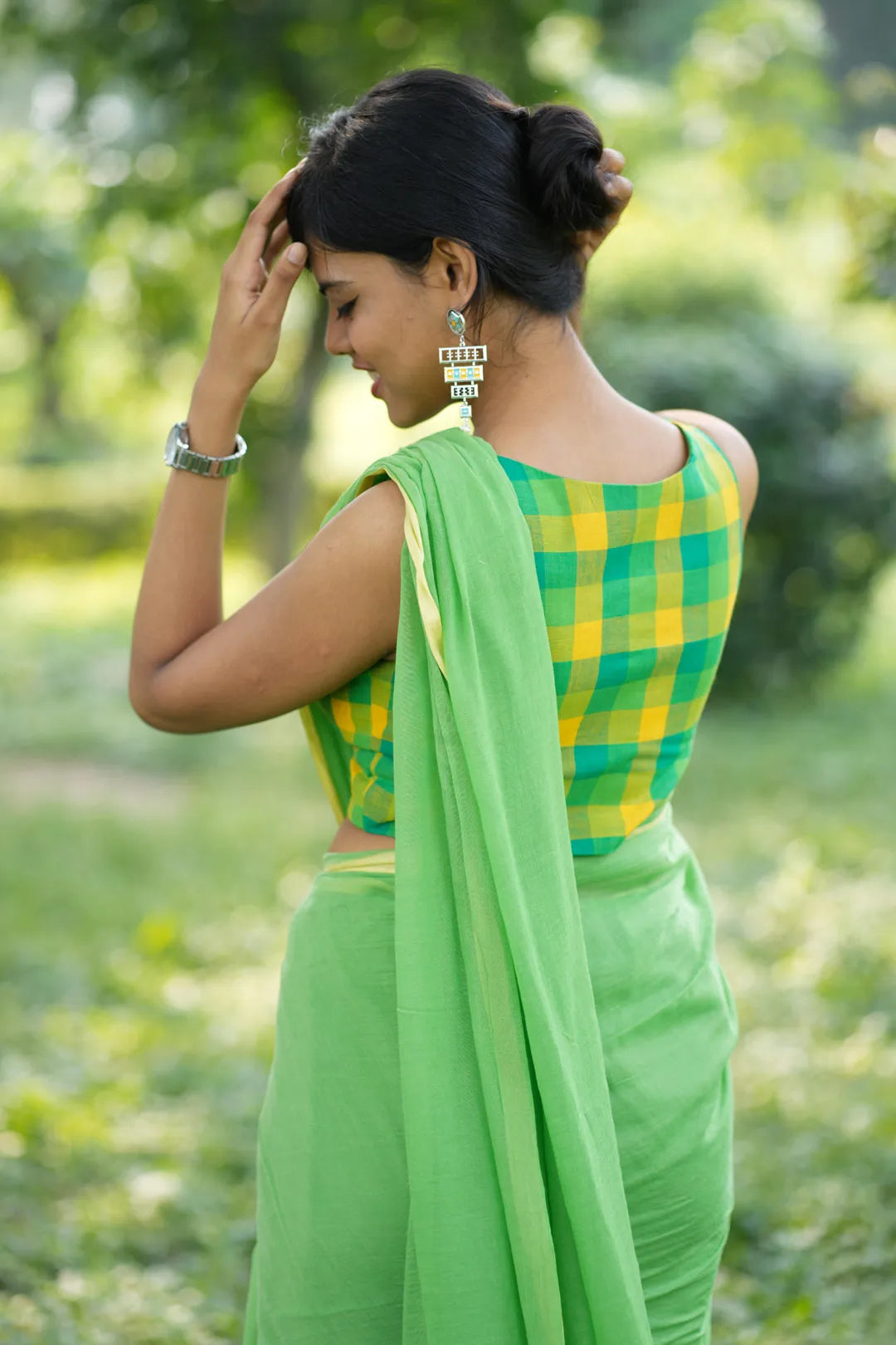 Yellow - Poly Cotton - Readymade Saree Blouse Designs Online: Buy Fancy  Blouses at Utsav Fashion